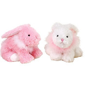 8" Long  2 Assorted Color Poseable B/B Bunnies