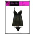 "Marilyn Monroe" Mesh Overlay Babydoll Set