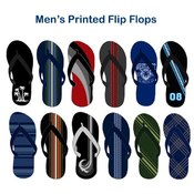 Mens Printed Flip Flops