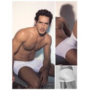 Mens Beau Mode White Pinstripe Boxer Trunk