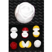 Plastic White Rose Shaped Jewelry Box with Inserts