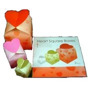 Set of 3 Heart Square Boxes