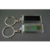 Solar Power Flashing "Make Love,Not War" Keychain