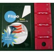 Flashing Illuminated LED Puerto Rico Flag Magnet