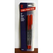 2 Pack Ball Point Pens - Red Ink