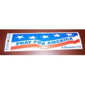 Patriotic Bumper Sticker "Pray For America"