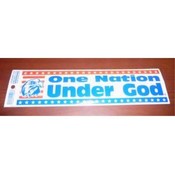 Patriotic Bumper Sticker "One Nation Under God"