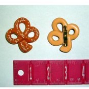 Hallmark Pretzel Lapel Pin in shamrock shape