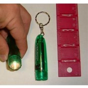 Imprinted Green Flashlight Keychain - Battery Incl