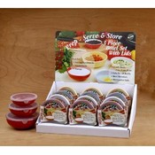Set of 2,4,8,oz Prep Bowls with Lids, Counter Disp