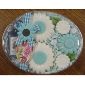 Oval Gift Box with Floral Shaped Soaps
