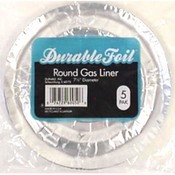 Round Gas Burner Foil Liners - 5 Pack
