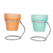 Colored Glass Votive Candle Holder with Stand