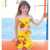 Girls Rayon Bandeau Top &amp; Sarong SET