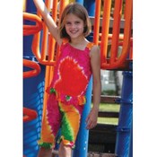 Girls Rayon Mini Dress &amp; Ruffle Capri SET