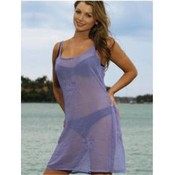 Women's Sheer Krinkle Embroidered Slip Dress
