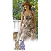 Surface Tribal Leaf Shoulder-Tie Dress