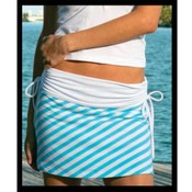 Gathered Cinch Waist Striped Skirt