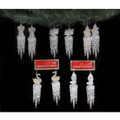 Mini Icicle Christmas Ornaments 2 Pack