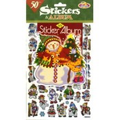 Christmas Sticker Album 50 Count