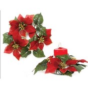 Christmas Poinsettia Candle Ring