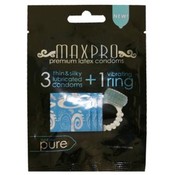 3 pure condoms + 1 Vibrating Ring