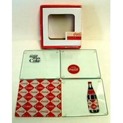 Coke Retro Glass Coaster Set