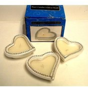 Set 3 Heart Candles