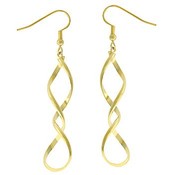 Golden Twist Drop Earrings