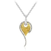 Vanity Tutone CZ Pendant