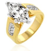 Victorian Marquise CZ Engagement Ring