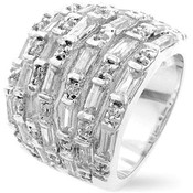 The Night Out Lined CZ Ring