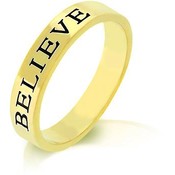 Believe Gold Tone Ring