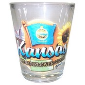 Kansas Shot Glass 2.25H X 2" W Elements