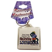 Louisiana Keychain Lucite Gator