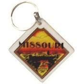 Missouri Keychain Lucite Diamond