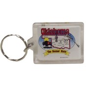 Oklahoma Keychain Lucite State Map