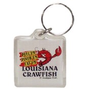 Louisiana Keychain Lucite Crawfish