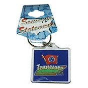 Tennessee Keychain Lucite Map/Flag