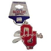 University Of Oklahoma Keychain Mirrored Script