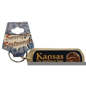 Kansas Keychain Lucite Lucky Penny