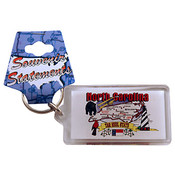 North Carolina Keychain Lucite State Map