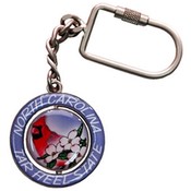 North Carolina Keychain Spinner Bird/Flower
