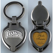 Iowa Keychain Metal Heart Locket