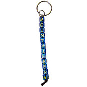 West Virginia University Keychain Beaded Small