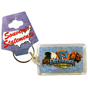 Oklahoma Keychain Lucite Elements