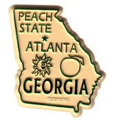 Georgia Magnet 2D 50 State Peach