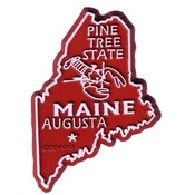 Maine Magnet 2D 50 State Red