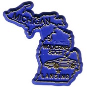 Michigan Magnet 2D 50 State Navy