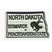North Dakota Magnet 2D 50 State Light Brown